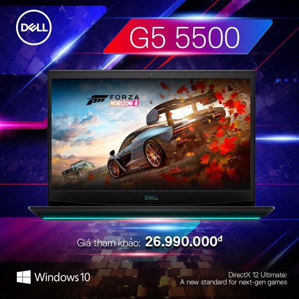 Dell Gaming G5 15 5500 (70225484) | Intel&#174; Core™ i7 _ 10750H | 16GB | 1TB SSD PCIe | GeForce&#174; RTX2070 with 8GB GDDR6 | Win 10 | Full HD IPS 144Hz | LED KEY RGB | Finger | 0920F